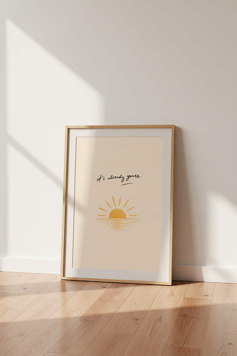 Minimalist Line Art | Beige &amp; Black Living Room Decor