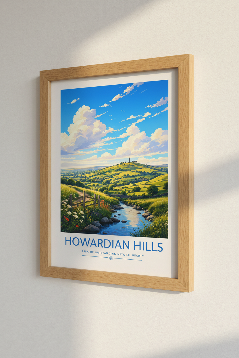 Howardian Hills Print | Yorkshire Landscape Wall Art | English Countryside Poster