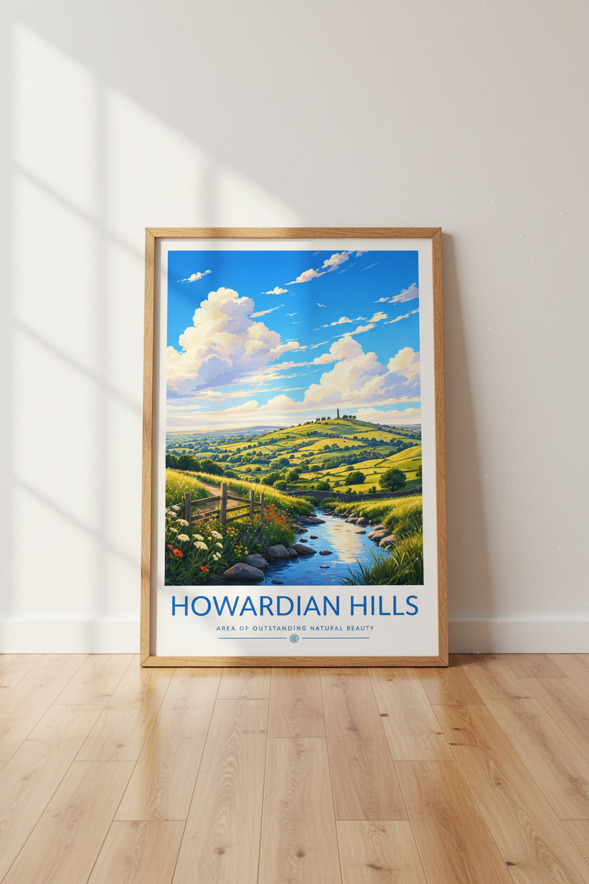 Howardian Hills Print | Yorkshire Landscape Wall Art | English Countryside Poster