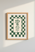 boho wall art print | emerald vase motif decor for living room