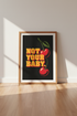 Not Your Baby Cherry Wall Art | Retro Red & Black Poster | Funky Dorm Decor