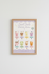 Kawaii Drinks Menu Wall Art | Pastel Kitchen Decor | Cute Beverage Poster