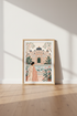 Indian Palace Garden Art | Mughal Style Floral Decor, South Asian Poster