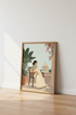 Indian Woman Saree Wall Art | Minimalist Desi Decor | South Asian Poster
