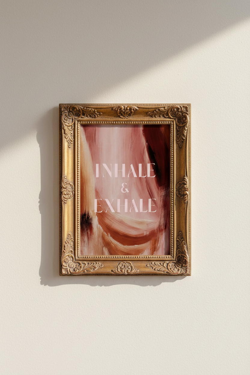 Pink Abstract Wall Art Print | Living Room Decor | Dreamy Poster