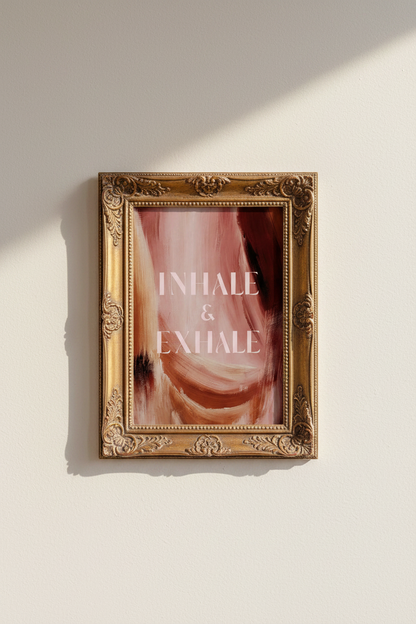 Pink Abstract Wall Art Print | Living Room Decor | Dreamy Poster
