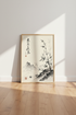 Japanese Bamboo Ink Wash Art | Zen Landscape Poster, Minimalist Office Decor