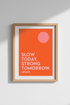 Modern Motivational Poster | Bold Orange Pink Typography Print, Home Office Decor