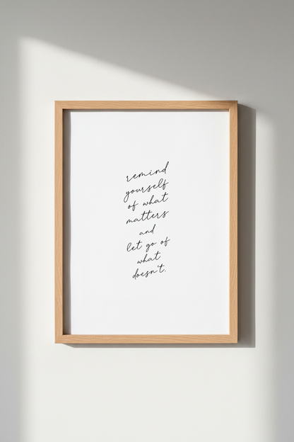 Inspirational Quote Wall Art | Minimalist Black &amp; White Script Poster, Home Office Art