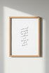 Inspirational Quote Wall Art | Minimalist Black & White Script Poster, Home Office Art