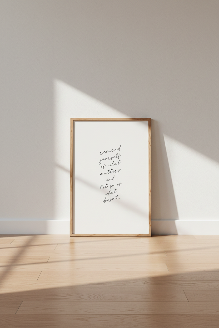 Inspirational Quote Wall Art | Minimalist Black &amp; White Script Poster, Home Office Art