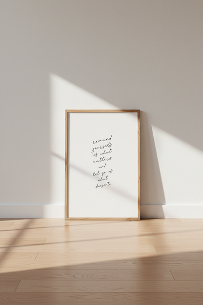 Inspirational Quote Wall Art | Minimalist Black &amp; White Script Poster, Home Office Art