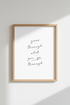 Grow Through Quote Wall Art | Minimalist Script Print | Inspirational Decor