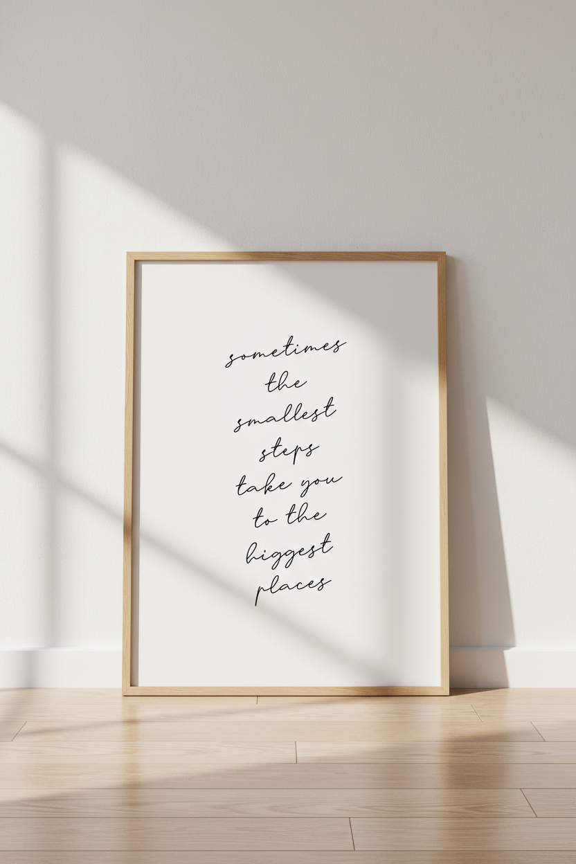 Inspirational Quote Wall Art | Minimalist Black &amp; White Print, Office Decor Poster