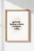 Growth Mindset Quote Art | Minimalist Neutral Typography, Office & Home Decor Poster