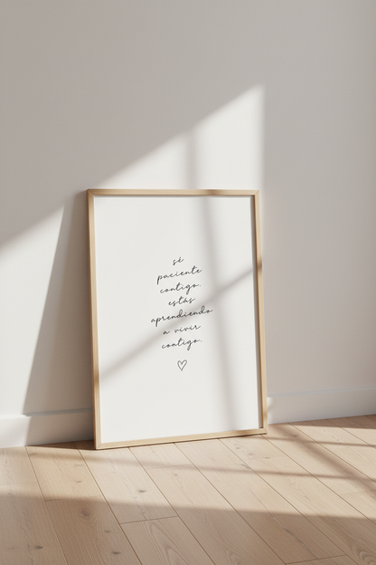 Spanish Quote Wall Art | Minimalist Affirmation Poster, Office &amp; Bedroom Decor