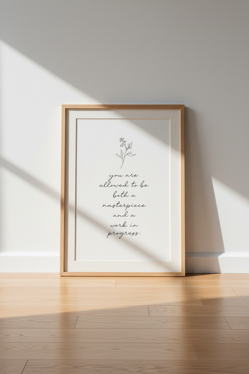 Masterpiece Work In Progress | Minimal Botanical Art, Living Room Wall Decor