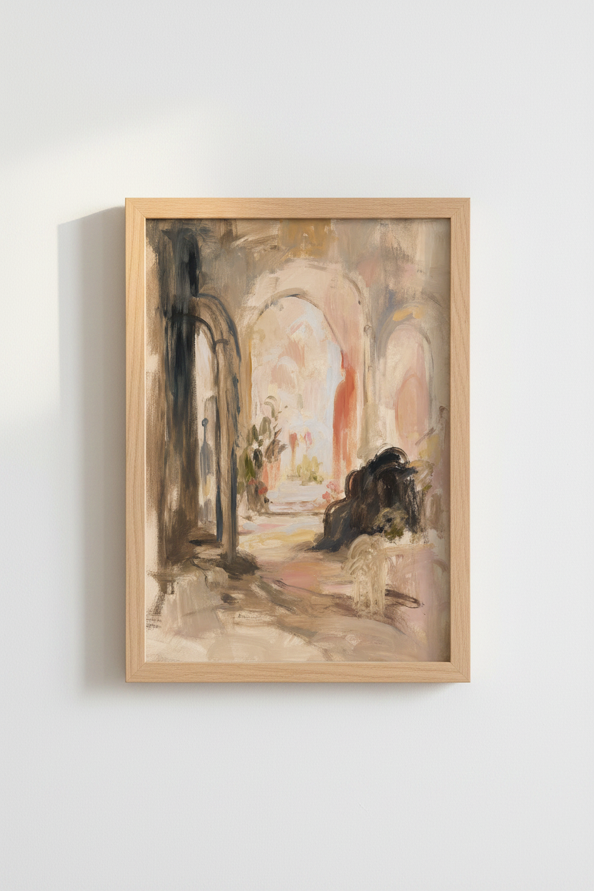 Abstract Arch Wall Art Print | Living Room Decor | Pastel Poster