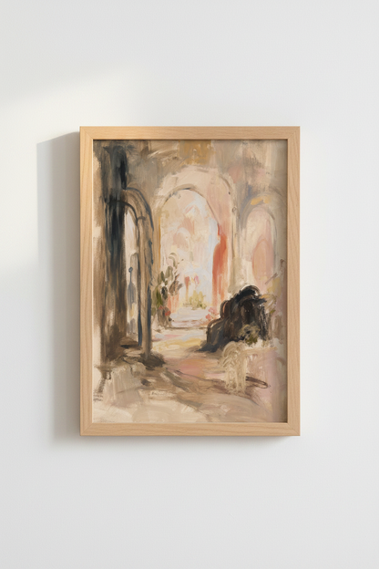 Abstract Arch Wall Art Print | Living Room Decor | Pastel Poster