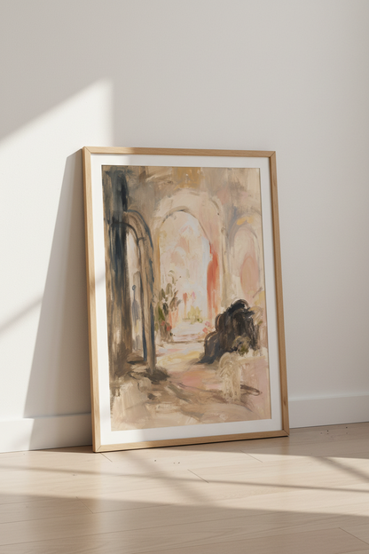 Abstract Arch Wall Art Print | Living Room Decor | Pastel Poster