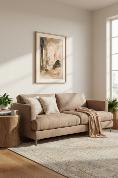 Abstract Arch Wall Art Print | Living Room Decor | Pastel Poster