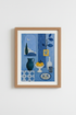 Abstract Blue Still Life Wall Art Print | Living Room Decor | Calming Poster