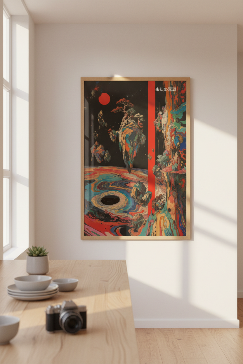 Surreal wall art print | Living Room Decor | Cosmic Poster