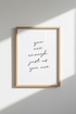 You Are Enough Quote Print | Minimalist Black & White Typography | Bedroom Wall Decor