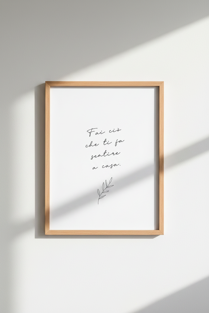 Italian Quote Wall Art Print | Minimalist Home Decor | Fai Ciò Che Poster