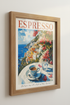 Amalfi Coast Espresso Wall Art | Italy Travel Poster | Mediterranean Kitchen Decor