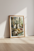 Olive Branch & Cheese Watercolor Print | Rustic Kitchen Wall Art | Mediterranean Poster