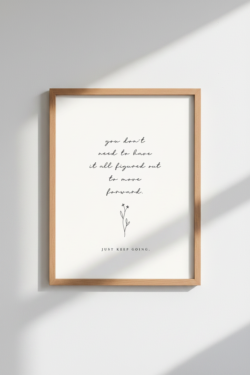 Inspirational Quote Wall Art | Minimalist Black &amp; White Poster, Home Office Decor