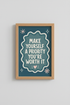 Self Care Quote Wall Art Print | Teal Neutral Room Decor | Retro Aesthetic Poster