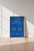 JCB Fastrac Tractor Blueprint Wall Art | Office Decor | Industrial Blueprint Poster