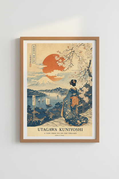 Ukiyo-e poster Wall Art Print | Living Room Decor | Serene Poster