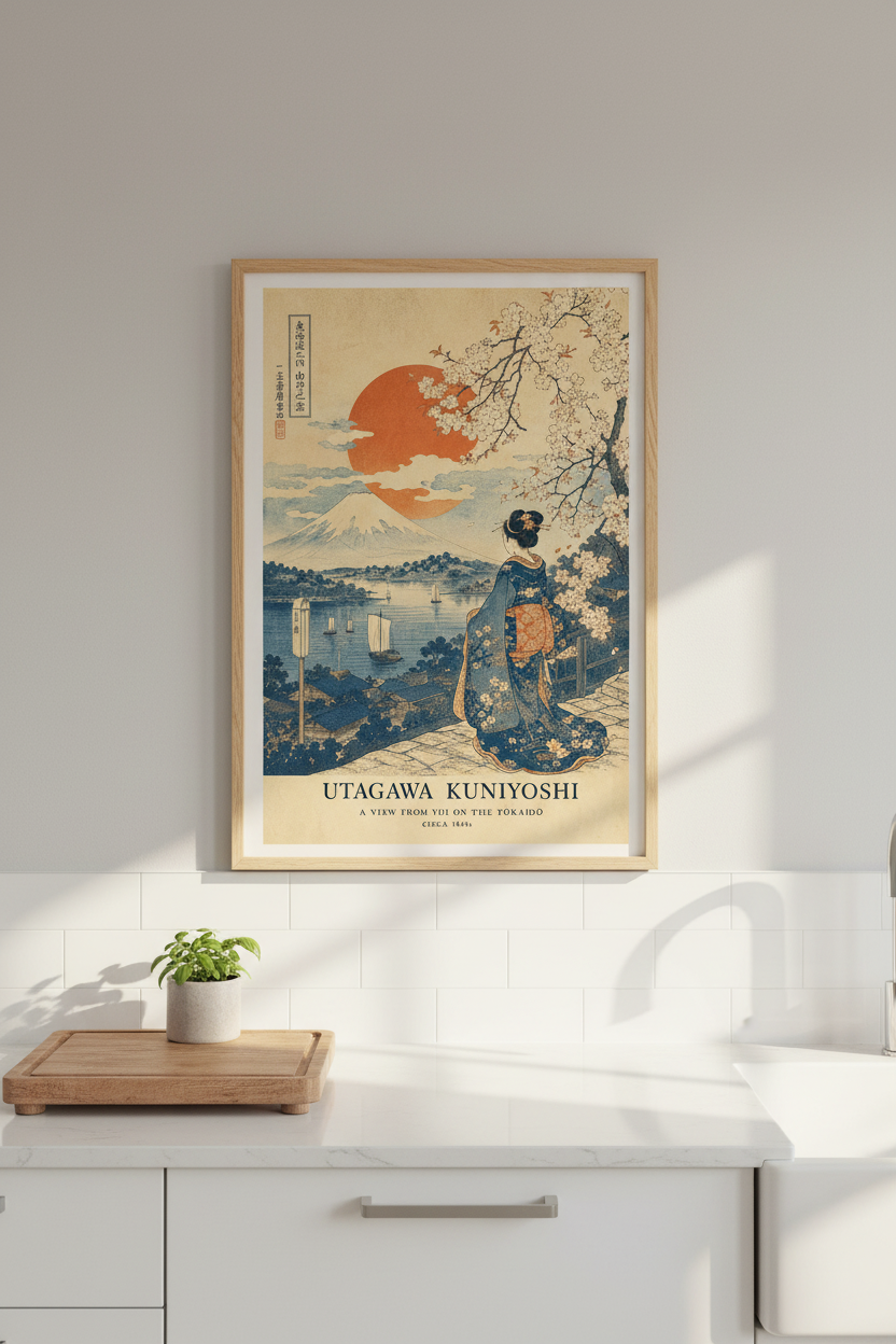 Ukiyo-e poster Wall Art Print | Living Room Decor | Serene Poster