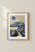 Mount Fuji wall art | Navy blue tones, coastal living decor