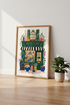 Wildflower Floral Studio Art Print | Kitchen Wall Decor | Whimsical Flower Shop Poster