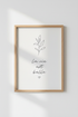 La Vie Est Belle Wall Art | Minimalist Botanical French Quote, Living Room Decor Poster