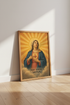 Virgin Mary Not Today Satan Wall Art | Funny Religious Poster, Catholic Home Decor