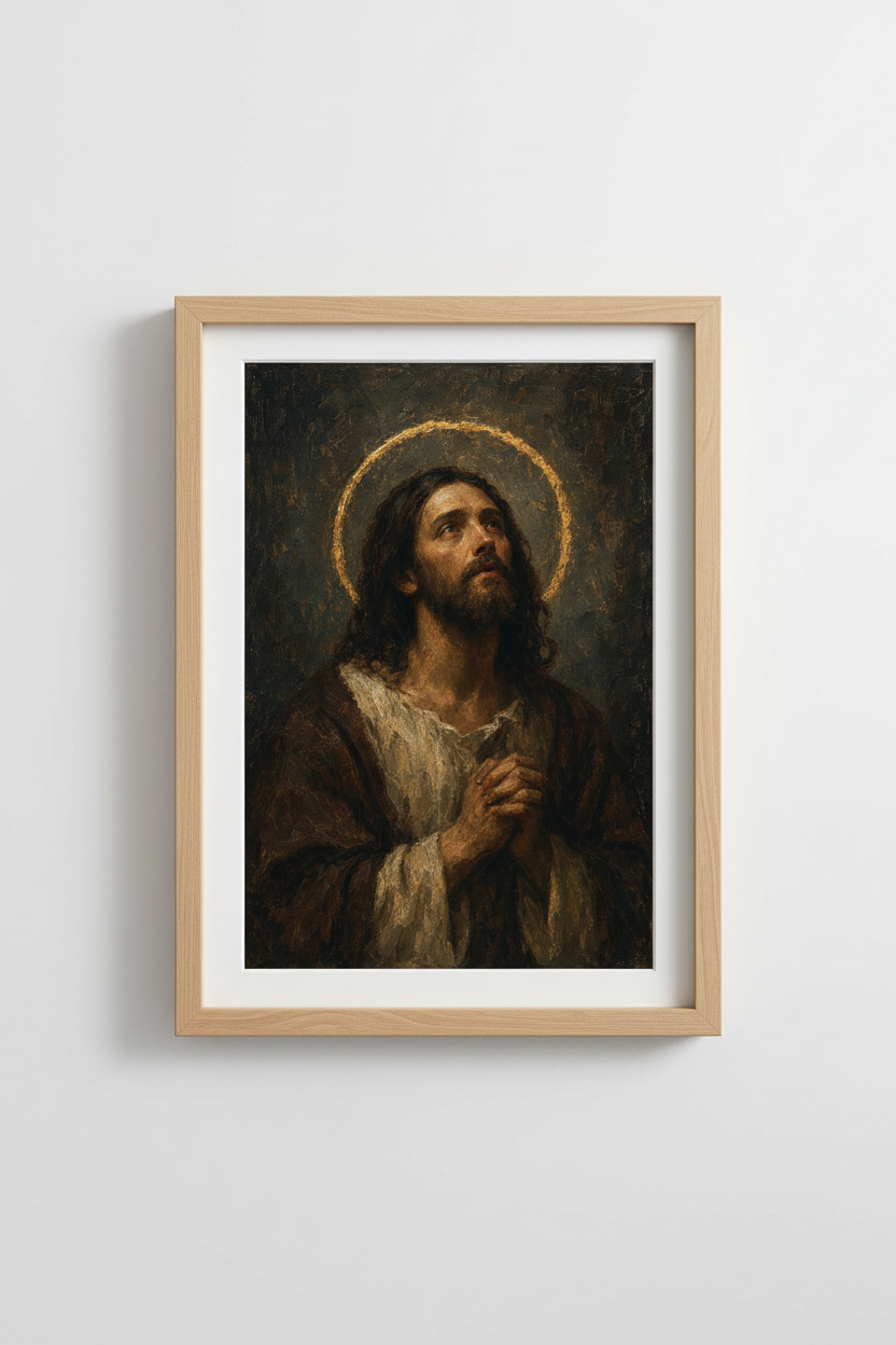 Jesus wall art | Renaissance mood, somber palette | Living room decor