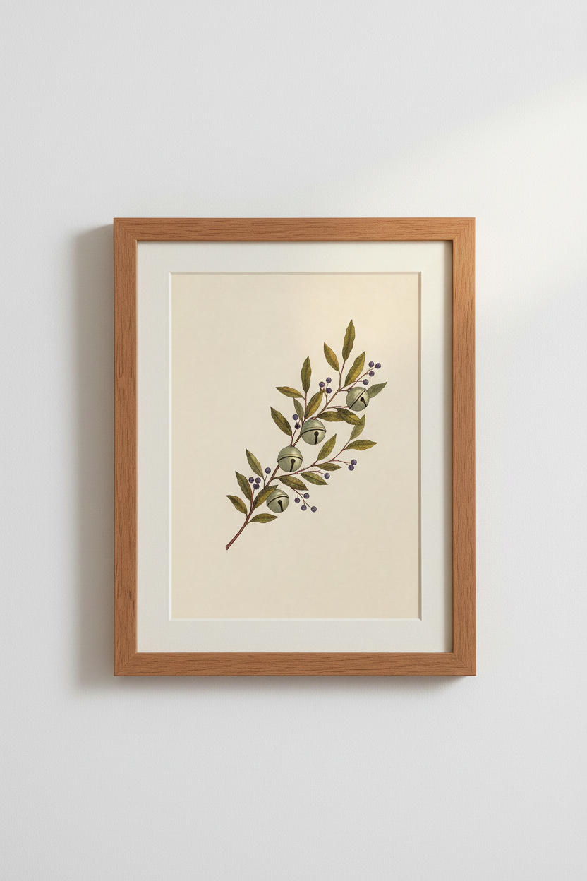 Botanical Wall Art Print | Branch Leaves Decor | Vintage Poster