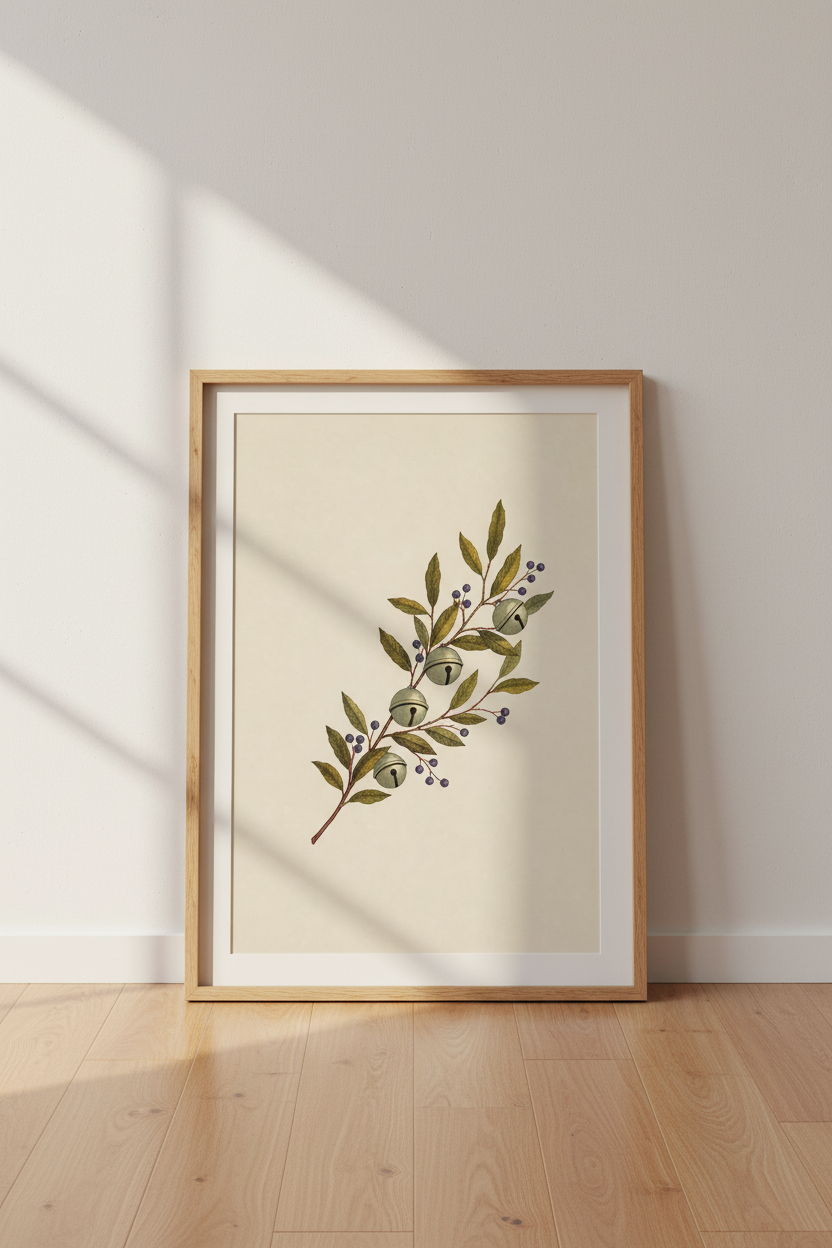 Botanical Wall Art Print | Branch Leaves Decor | Vintage Poster