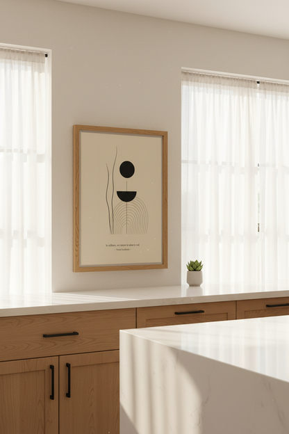 Minimalist Line Art | Abstract Black White, Living Room Decor