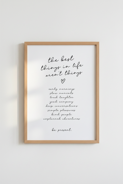 Motivational Quote Wall Art Print | Minimalist Living Room Decor | Scandi Poster