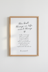 Motivational Quote Wall Art Print | Minimalist Living Room Decor | Scandi Poster