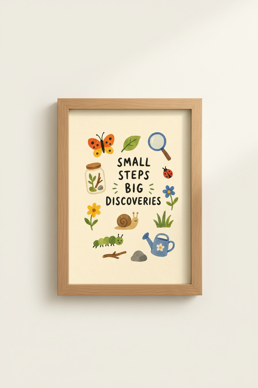 Whimsical nature wall art | Pastel tones, Nursery Decor | Cozy kids poster
