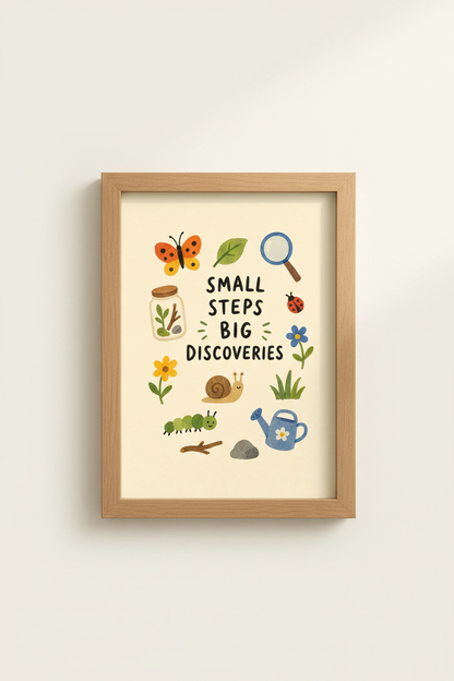 Whimsical nature wall art | Pastel tones, Nursery Decor | Cozy kids poster