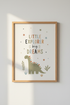 Little Explorer Big Dreams Wall Art | Dinosaur Nursery Decor | Boho Kids Poster