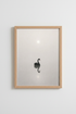 Minimalist Black Swan Print | Misty Lake Bird Photography | Modern Neutral Wall Art